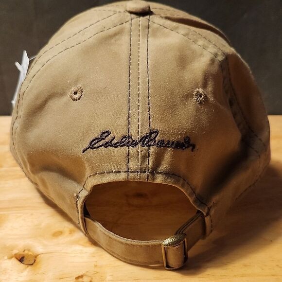 Eddie Bauer Tan with Hunter Orange Trim Sliderback Hat - New - Picture 5 of 8